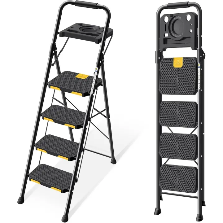 Escalera Doméstica con Bloqueo de Seguridad Carga hasta 360 kg Paso Antideslizante - 1