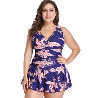 Traje de baño de gran tamaño, nueva falda estampada conservadora dividida para mujer, traje de baño para mujer, bóxers - details 1