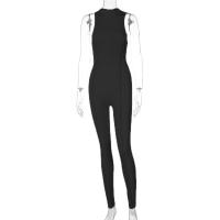 Mono Deportivo de Moda para Mujer de Cuello Alto y Cintura Alta Color Sólido, Estilo Otoño-Invierno - details 6