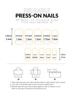 24 Piezas De Uñas Postizas Cortas Cuadradas Estilo Francés Con Flores + 1 Pegamento + 1 Lija Para Uñas - details 37