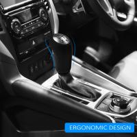 Pomos de Cambio Universal para Coche 5 Marchas, Cuero Negro, Con Adaptador, Adecuado para Peugeot Renault Clio Mk3 3 Iii, Megane Mk2, Scenic Mk2 - details 1