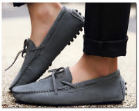 Zapatos planos de cuero de ante de vaca para hombre, mocasines informales de alta calidad, para conducir, novedad - details 15
