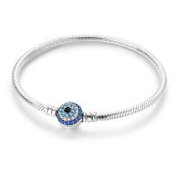 Pulseras de seguridad de corazón de melocotón de Plata de Ley para mujer, dijes colgantes originales, cuentas para joyería - details 14