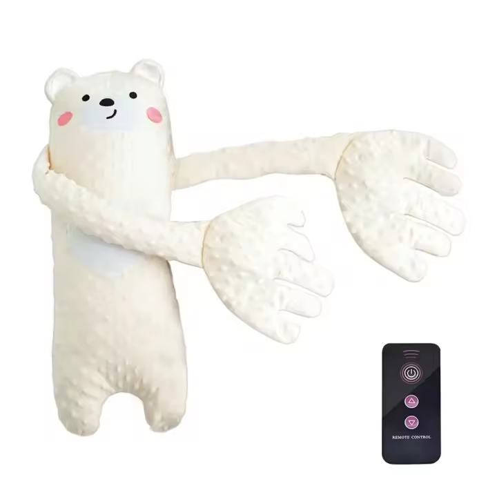 Juguete Eléctrico para Dormir Bebé Control Remoto Muñecos Relajantes de Peluche en Forma de Oso de Dibujos Animados Ayuda para Dormir Almohada Chupete Cómoda - 1