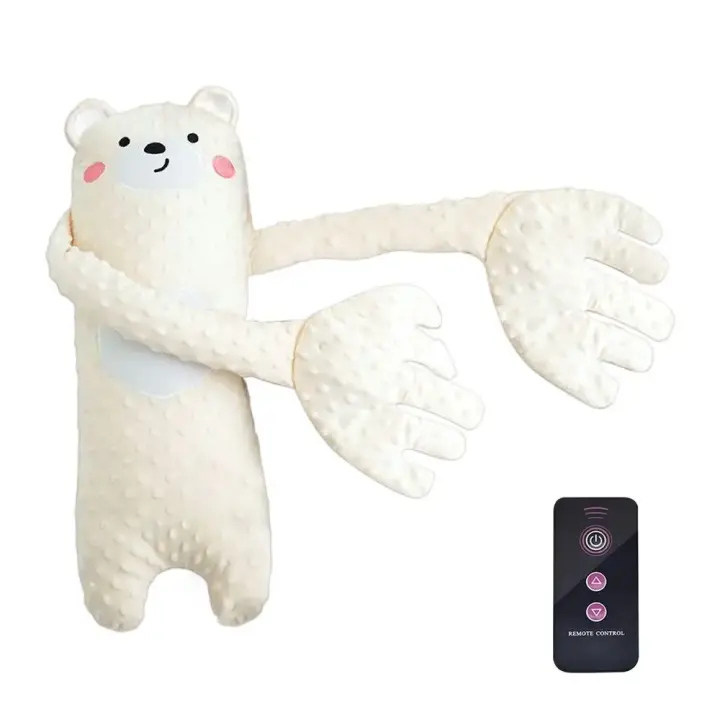 Juguete Eléctrico para Dormir Bebé Control Remoto Muñecos Relajantes de Peluche en Forma de Oso de Dibujos Animados Ayuda para Dormir Almohada Chupete Cómoda - 1