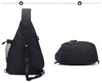 Mochila de Pecho Camuflada Negra para Hombres Bolsa Deportiva Impermeable para Viajes Gran Bolsa Cruzada para Niños y Adultos - details 17
