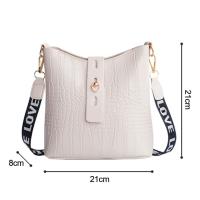 Bolsos cruzados de Color sólido con correa con estampado de letras simples, bolso de mensajero, bolsos de hombro, bolsos de mujer - details 0
