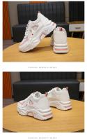 Zapatillas de deporte con cuña y cordones para mujer, zapatos deportivos ligeros con suela gruesa, cómodos, para ocio, primavera y otoño, 2024 - details 12