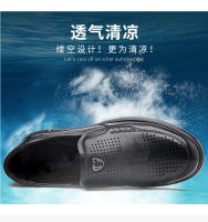 Primera capa de cuero de vaca, zapatos de negocios casuales, zapatos de cuero para hombre, zapatos con agujero hueco, zapatos de pedal ligero, sandalias casuales para hombre - details 6