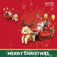 Casa de Pan Dulce de Navidad Carrito de Alce Bloques de Construcción Regalos de Fiesta de Año Nuevo - details 4
