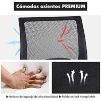 Silla de Oficina de T-LoVendo Ergonómica con Ruedas y Soporte Lumbar. Vista general