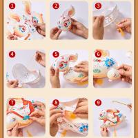 Linterna de conejo china portátil, artesanía tradicional con borlas, linternas de conejo de mano, juguetes de linterna LED de buena suerte - details 10