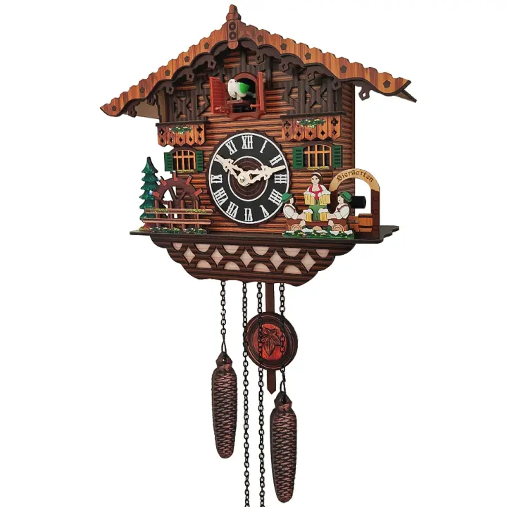 Reloj de madera montado en la pared, despertador de pájaro, relojes de cuco para el hogar, decoración de la habitación de los niños - 1