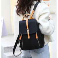Mochila Oxford Negra impermeable para Mujer, Bolso Escolar antirobo de gran capacidad, Bolso de viaje, Bolso de hombre - details 1