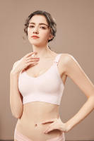 Sujetador de lactancia para madre, Bralette posparto sin costuras, color rosa, M - details 3