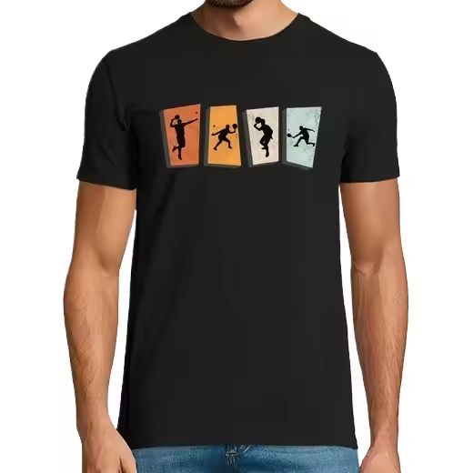 pádel jugador de tenis vintage,Camiseta de Pádel Divertido, ropa para exteriores - 1