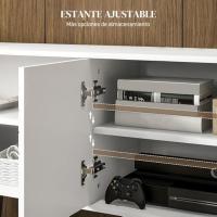 Mueble Moderno para Televisor de 65 Pulgadas Estante Abierto con 2 Estantes y 1 Ajustable Blanco - details 3