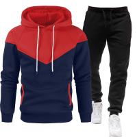Conjunto de dos piezas para hombre, chándales informales, trajes deportivos para exteriores, sudaderas con capucha y pantalones para correr, Otoño e Invierno - details 5