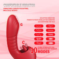 Vibrador Vaginal Potente Dildo de Lengua para Estimulación Clitorial y G Spot - details 3