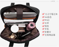 Mochila De trabajo simple para mujer, bolso de mano para ordenador portátil, mochila de hombro ligera informal, mochila de viaje de gran capacidad con cinturón de equipaje - details 10