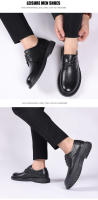 Zapatos de hombre, zapatos de cuero casuales de negocios, zapatos de traje con cordones - details 17