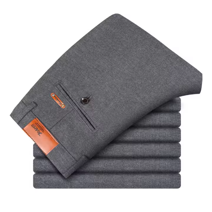 Pantalones Chinos para Hombres de Moda Primavera 2025 Estampado a Cuadros, Ajuste Delgado, Pie Small, Pantalones Largos - 1