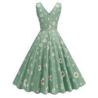 Vestido de mujer primavera/verano, verde, fresco, lindo, vestido estampado de fresas - details 2