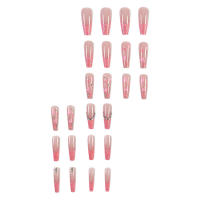 Decoración rosa con diamantes de imitación, uñas de borde suave e inofensivas para decoración de uñas DIY - details 4