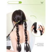 2 uds. De coleta larga trenzada para boxeo, banda para el cabello con cola de caballo doble, resistente al calor, extensión de cabello Natural - details 6