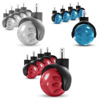 Patas de Silla de Oficina de Goma 5 Packs Rueda Silenciosa Opción M11 Pole Gliding Suave - details 2