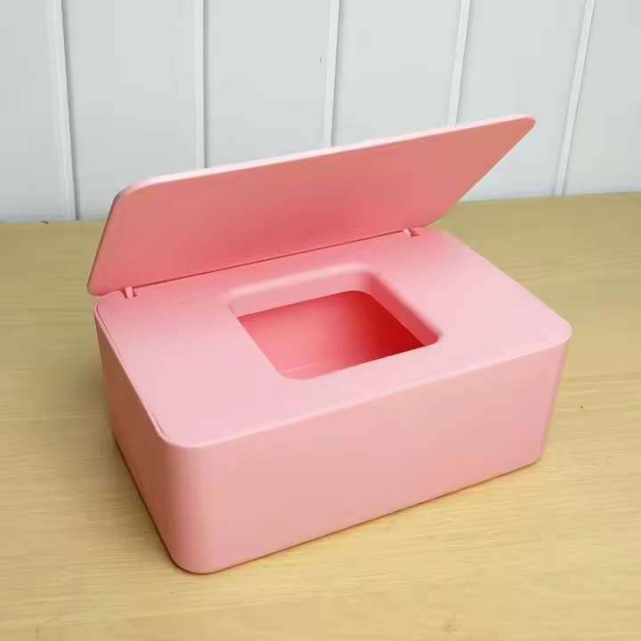 Caja de Pañuelos Húmedos con Sello de Escritorio Toallitas de Bebé Caja de Almacenamiento de Papel - 1