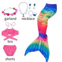 Disfraz de Sirena para Niña, Bañador Infantil, Bañador Bikini con Vestido de Princesa, Sin Monoaleta - details 1