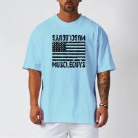 Men Bodybuilding Workout Oversized Loose T-shirt Summer Mesh Breathable Quick Dry Short Sleeved Tops Casual Fashion Gym Clothing - details 5