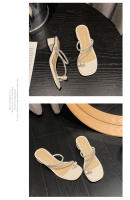 Zapatillas de Tacón Grueso y Perla de Diamante de Imitación Diseño de Cabeza Cuadrada Tacón Alto - details 24