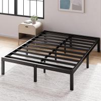 150x190 cm - Altura 36 cm con almacenamiento debajo de la cama - Estructura de cama de plataforma de metal con soporte de listones de acero - Negro - details 5