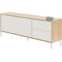 Conjunto de Muebles de Sala de Estar de Roble Canadian y Blanco Cajones, Buffet, Molo Brooklyn - details 16