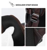 Mochila de cuero para hombre, mochila vintage para ordenador portátil de 15,6 pulgadas, mochila de viaje duradera impermeable, mochila de cuero universitaria - details 10