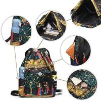 Mochila de tela Oxford con cordón, bolso de mensajero ligero exótico, bolso de hombro plegable de gran capacidad, Outddor - details 6
