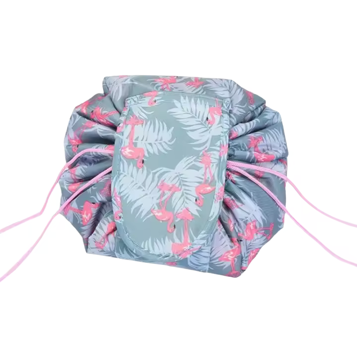 Bolsa De Maquillaje Para Mujer Con Cierre De Cordón Organizador De Viaje Impermeable Estuche De Belleza Portátil De Oxford - 1