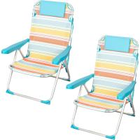 Sillas reclinables para playa, jardín, terraza o camping, medidas 48x60x90cm, altura 28cm, ligeras, 5 posiciones, incluye asa de transporte - details 36