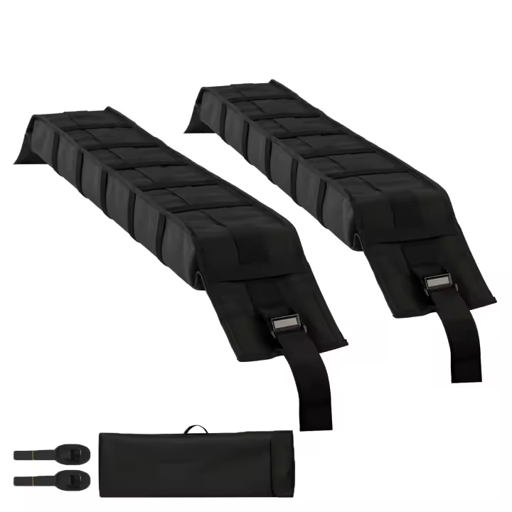 SucceBuy Almohadillas suaves para portaequipajes, almohadilla universal para portaequipajes de 33 pulgadas, capacidad de carga de 176 libras para equipaje, kayak, canoa, SUP, snowboard, tabla de remo, con 2 correas de amarre y bolsa de almacenamiento port - 1