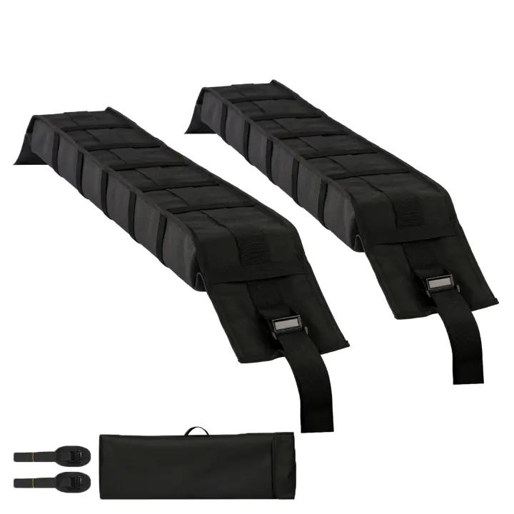 SucceBuy Almohadillas suaves para portaequipajes, almohadilla universal para portaequipajes de 33 pulgadas, capacidad de carga de 176 libras para equipaje, kayak, canoa, SUP, snowboard, tabla de remo, con 2 correas de amarre y bolsa de almacenamiento port - 1