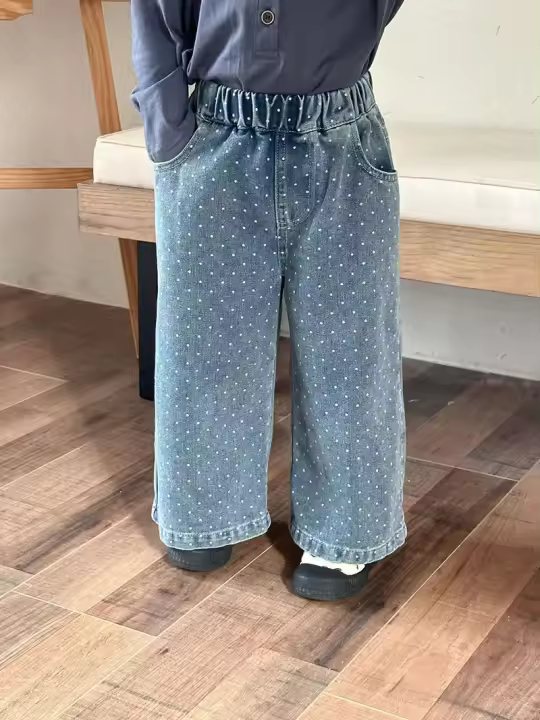 Vaqueros para niño, pan para niño primavera otoño, combinados con cuadros para niño y niña - 1