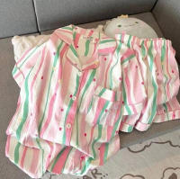 Pijama de Perro Feliz 2025 Algodón Nuboso Manga Corta Moda de Verano de Alta Gama para Mujeres - details 16