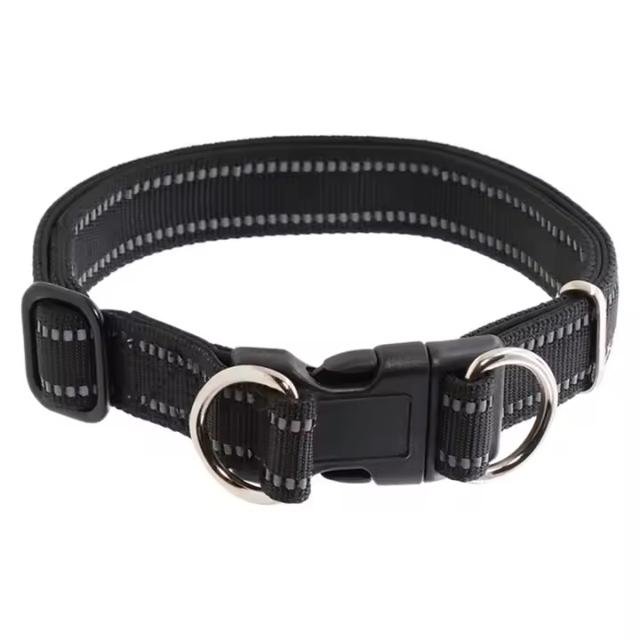 Suministros para Mascotas Collar de Perro Grande con Anillo Doble D Pequeño, Mediano y Grande - 1