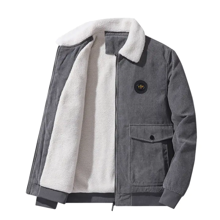 Chaquetas gruesas de lana para hombre, abrigo de PANA con cuello de piel a la moda, prendas de vestir militares informales, novedad de otoño e invierno, 2024 - 1