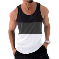 Chaleco de verano para hombre, informal, deportivo, de moda, para fitness, para correr, con bloques de color, sin mangas - details 16