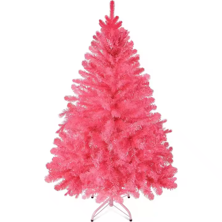 Prextex Árbol de Navidad Rosa de 120 cm Abeto Navideño Artificial Premium con 320 Puntas - 1
