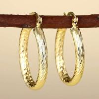 Patrón de tallado giratorio dorado para mujer serie Huitan-2025, pendientes redondos de moda, joyería de Metal multifuncional - details 2