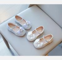 Zapatos de moda para niñas pequeñas para fiesta de boda, cuentas de perlas brillantes con gran brillo de cristal, zapatos planos para niños Mary Janes Sweet - details 1